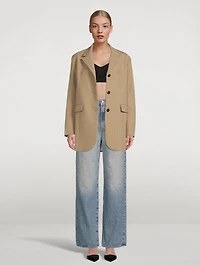 Frederika Blazer Pinstripe Print