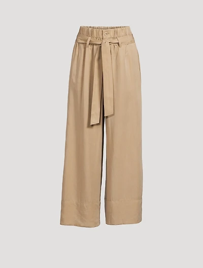 Milani Belted Wide-Leg Trousers