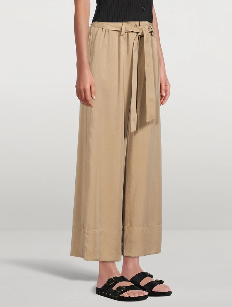 Milani Belted Wide-Leg Trousers