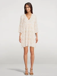 Scarlet Printed Plissé Dress