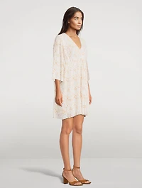 Scarlet Printed Plissé Dress