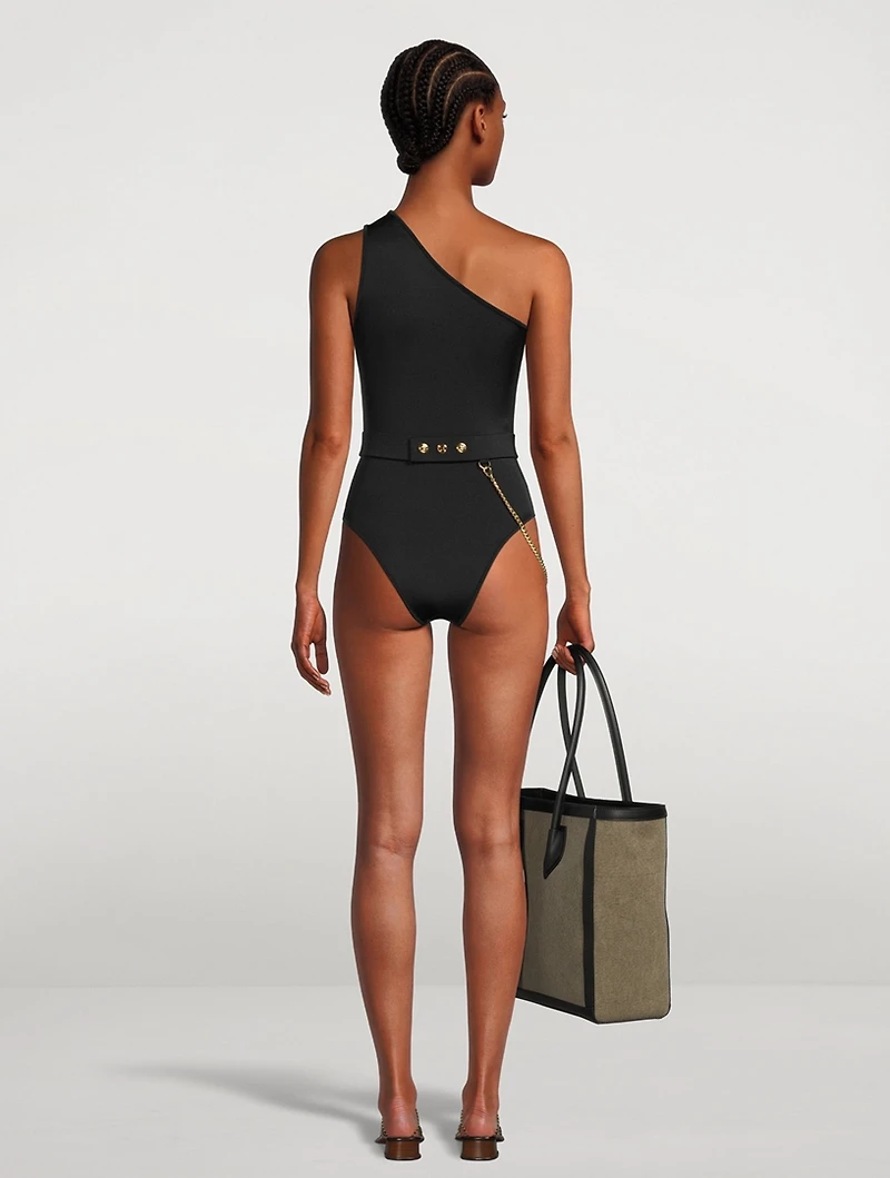 Belted One-Piece Swimsuit