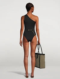 Belted One-Piece Swimsuit