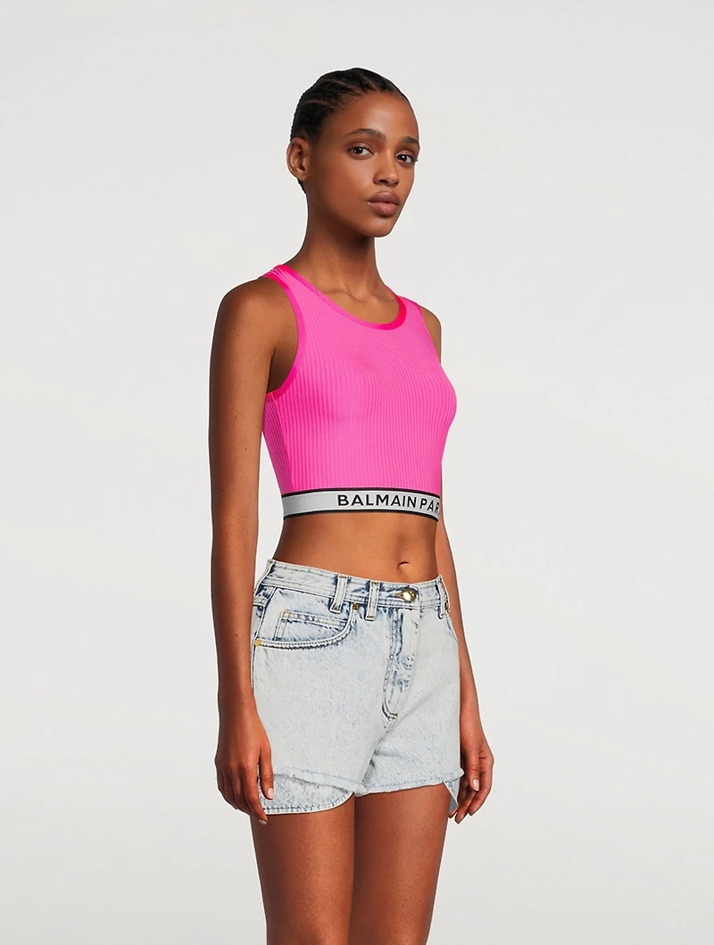 Logo-Tape Crop Top