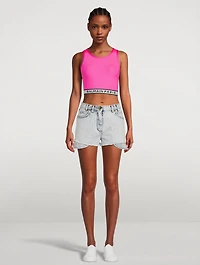Logo-Tape Crop Top