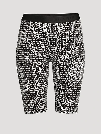 Logo-Tape Bike Shorts Logo Print