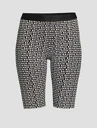 Logo-Tape Bike Shorts Logo Print