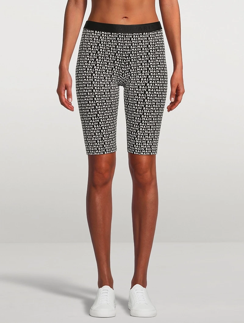 Logo-Tape Bike Shorts Logo Print