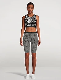 Logo-Tape Bike Shorts Logo Print