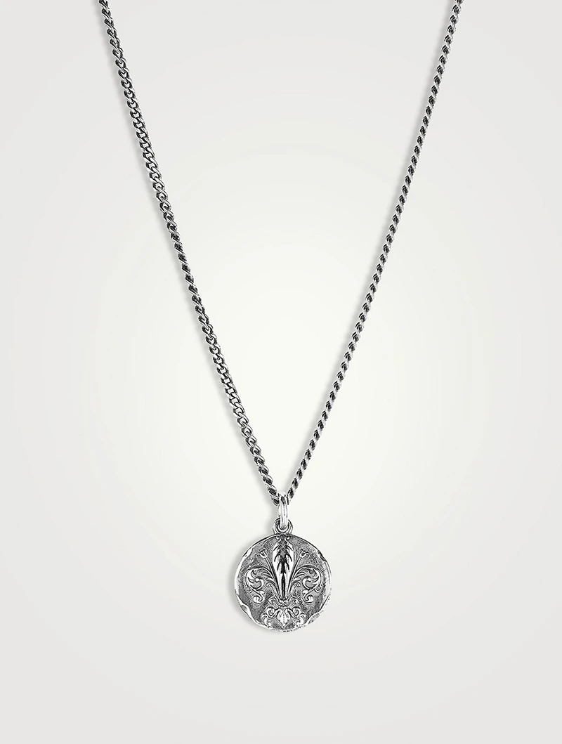 Lily Coin Sterling Silver Necklace