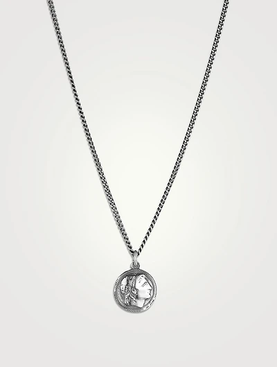 Caesar Coin Sterling Silver Necklace