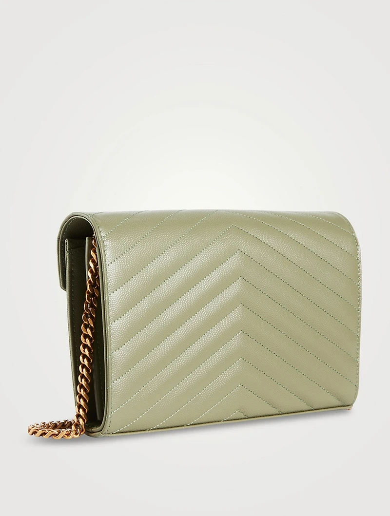 YSL Monogram Leather Chain Wallet