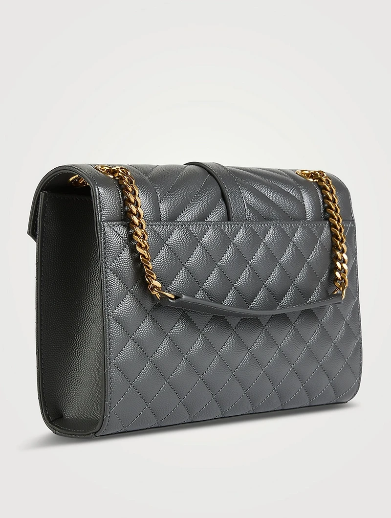 Medium YSL Monogram Leather Envelope Bag