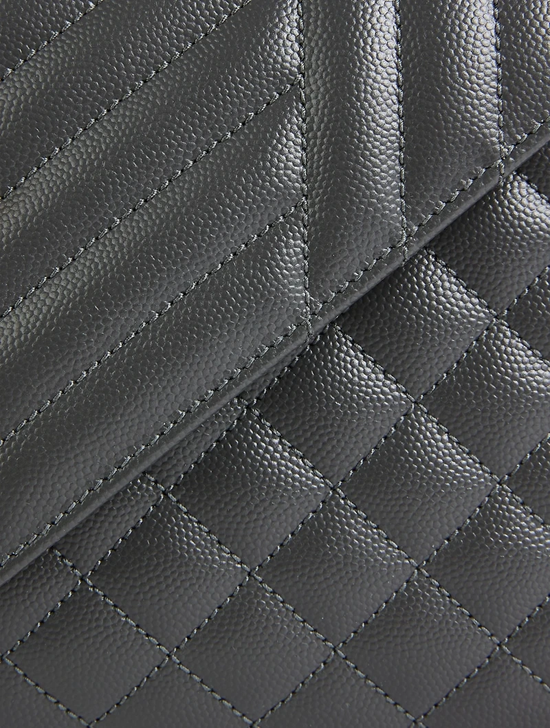 Medium YSL Monogram Leather Envelope Bag