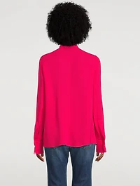 Silk Georgette Blouse With Scarf