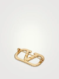 VLOGO Brooch With Crystals