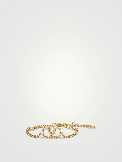 VLOGO Pavé Crystal Chain Bracelet