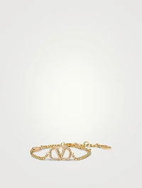 VLOGO Pavé Crystal Chain Bracelet