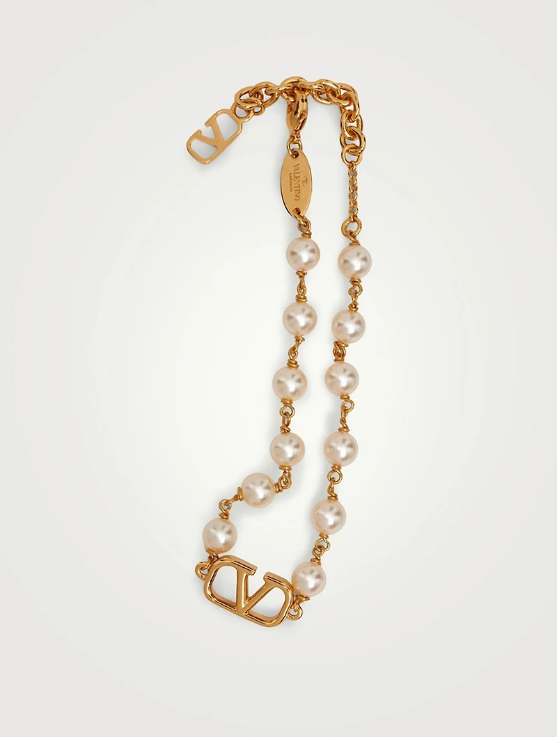 VLOGO Crystal Pearl Bracelet