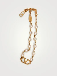 VLOGO Crystal Pearl Bracelet