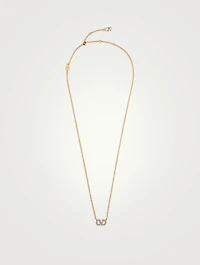 Crystal VLOGO Pendant Necklace