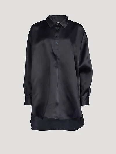 Silk Organza Tunic Blouse