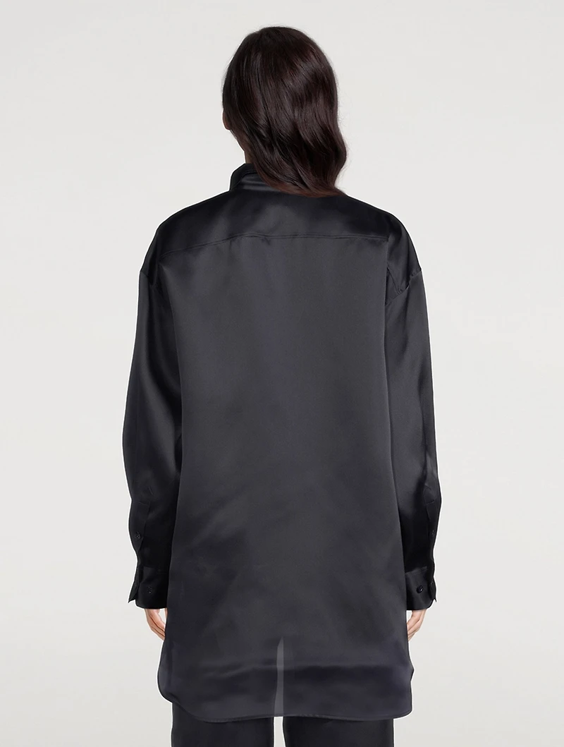 Silk Organza Tunic Blouse