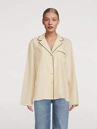 Cotton Silk Pajama Shirt