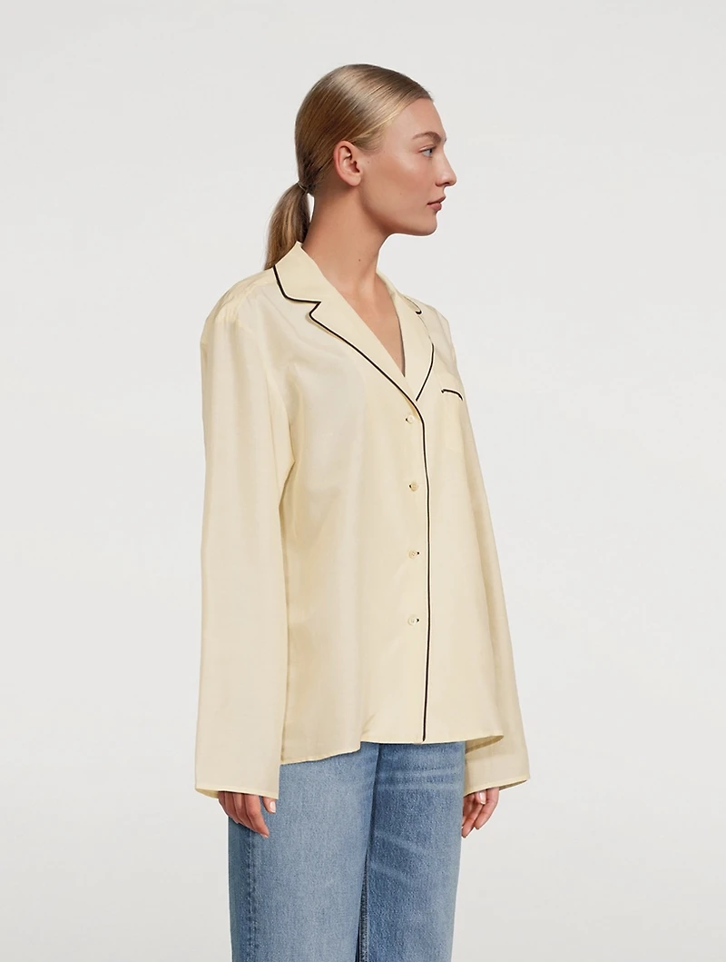 Cotton Silk Pajama Shirt