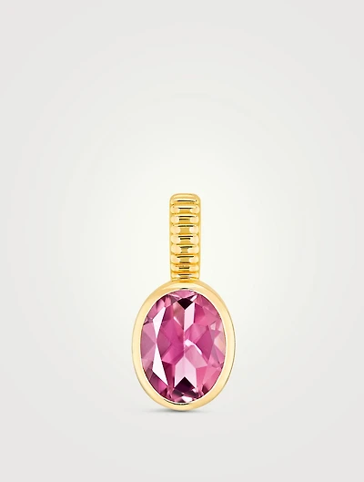 Magnetic 18K Gold Tourmaline Charm Pendant