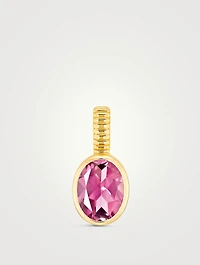 Magnetic 18K Gold Tourmaline Charm Pendant