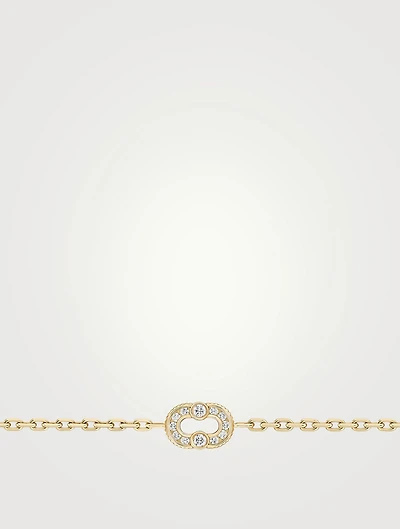Magnetic 18K Gold Bracelet With Diamonds