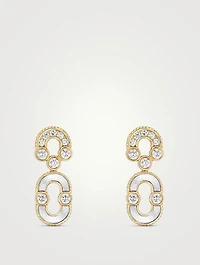 Magnetic 18K Gold Solo Mother-Of-Pearl Earrings With Diamonds