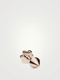 14K Gold Short Spike Threaded Stud Earring