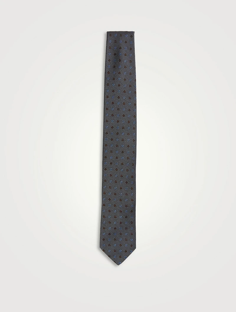 Silk Jacquard Textured Medallion Tie