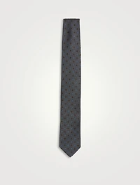 Silk Jacquard Textured Medallion Tie
