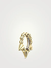 14K Gold Granulated Triple Short Spike Tash Cuff Earring