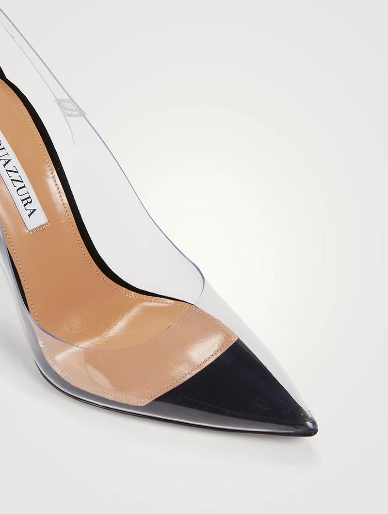 Bow Tie PVC And Suede Pumps