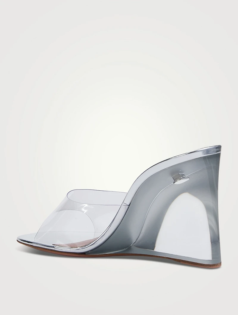 Lupita Glass Clear PVC Wedge Mules