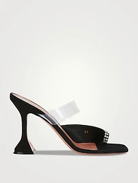 Paloma Suede Heeled Sandals With Crystals