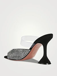 Paloma Suede Heeled Sandals With Crystals