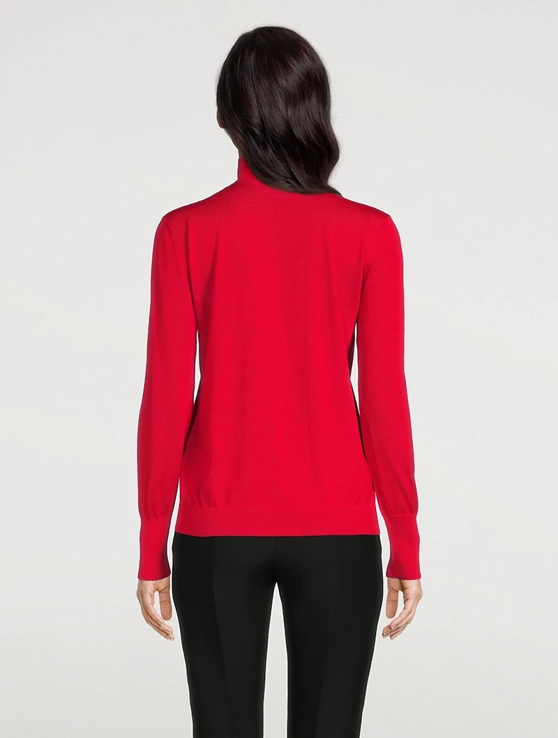 V-Neck Sweater With Scarf