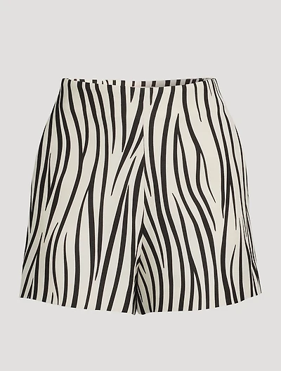 Crepe Couture Shorts Zebra 1966 Print