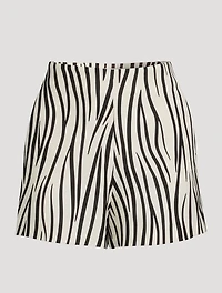 Crepe Couture Shorts Zebra 1966 Print
