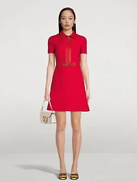 VLOGO Chain Wool And Silk Mini Dress