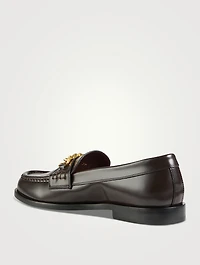 VLOGO Chain Leather Loafers
