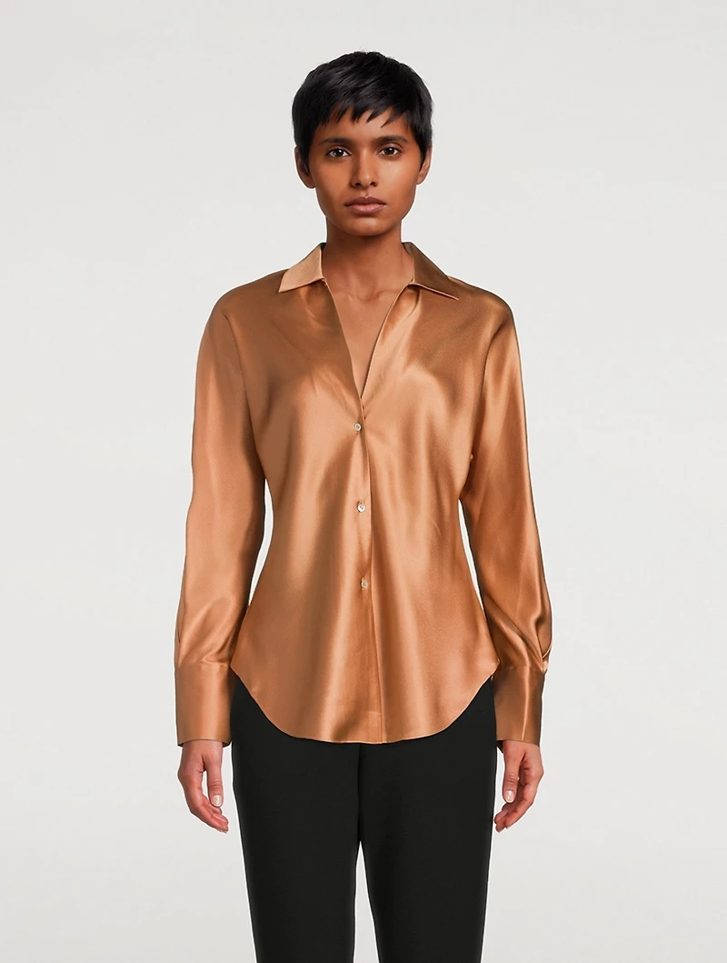 Bias Silk Satin Blouse