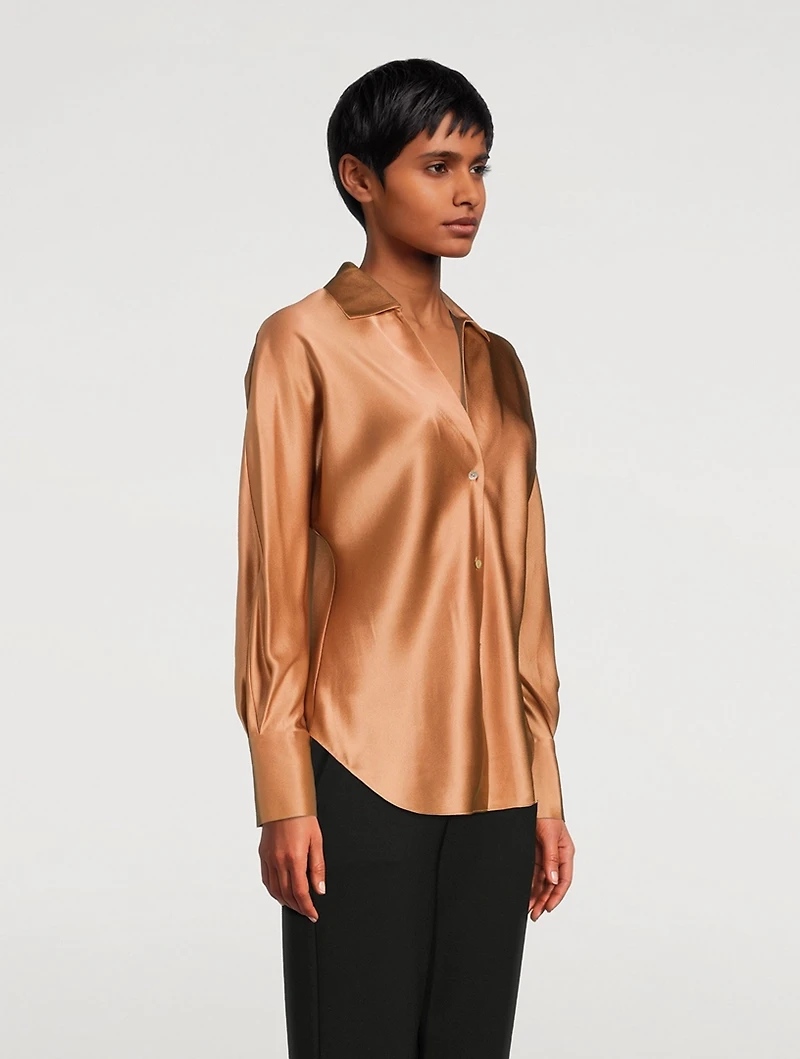 Bias Silk Satin Blouse