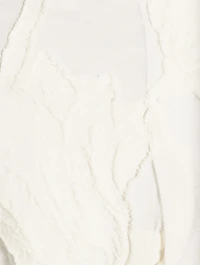 Chrysanthemum-Appliqué A-Line Skirt