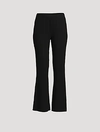 Rib-Knit Flared Pants